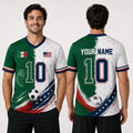 Personalized USA Mexico Split Soccer Jersey, Football Fan Gift for Father, Husba