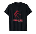 Basketball WI Love The Badger State Souvenir Wisconsin Hoops T-Shirt