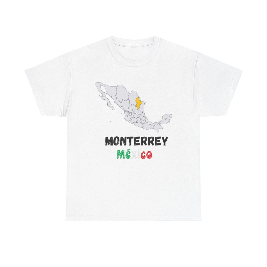 Monterrey Mexico Map Graphic T-Shirt City Pride Soccer Fan Unisex Tee