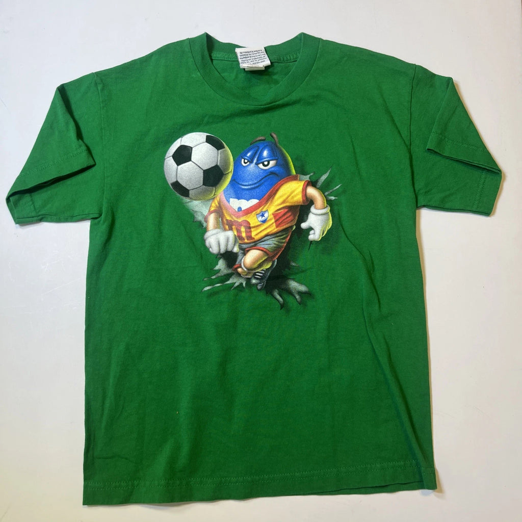Vintage m&m blue M&M  character playing soccer rare kids medium