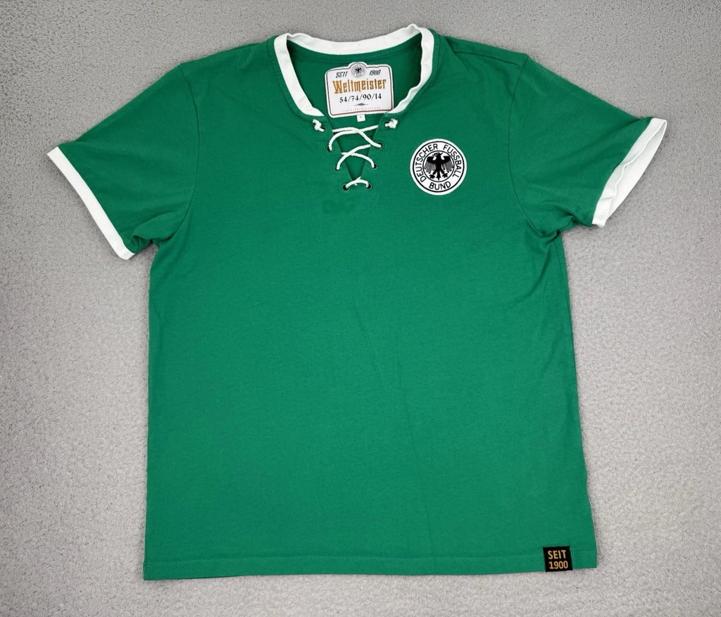 WELTMEISTER DEUTSCHER FUSSBALL BUND T-shirt Mens Large Green Seit 1900