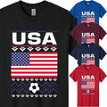 American Flag Parotitic Soccer Sports Team Men's T-Shirt USA Football Lover Gift
