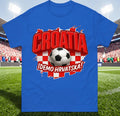 Croatia Idemo Hrvatska T-Shirt, Croatia Retro Football World Cup Tee Shirt