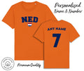 Netherlands T-Shirt Personalised Name & No Adult World Cup 2026 Kit Football