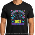 Electric Victory 2026 Soccer Pride Graphic T Shirt Neon Sports Fan Tee