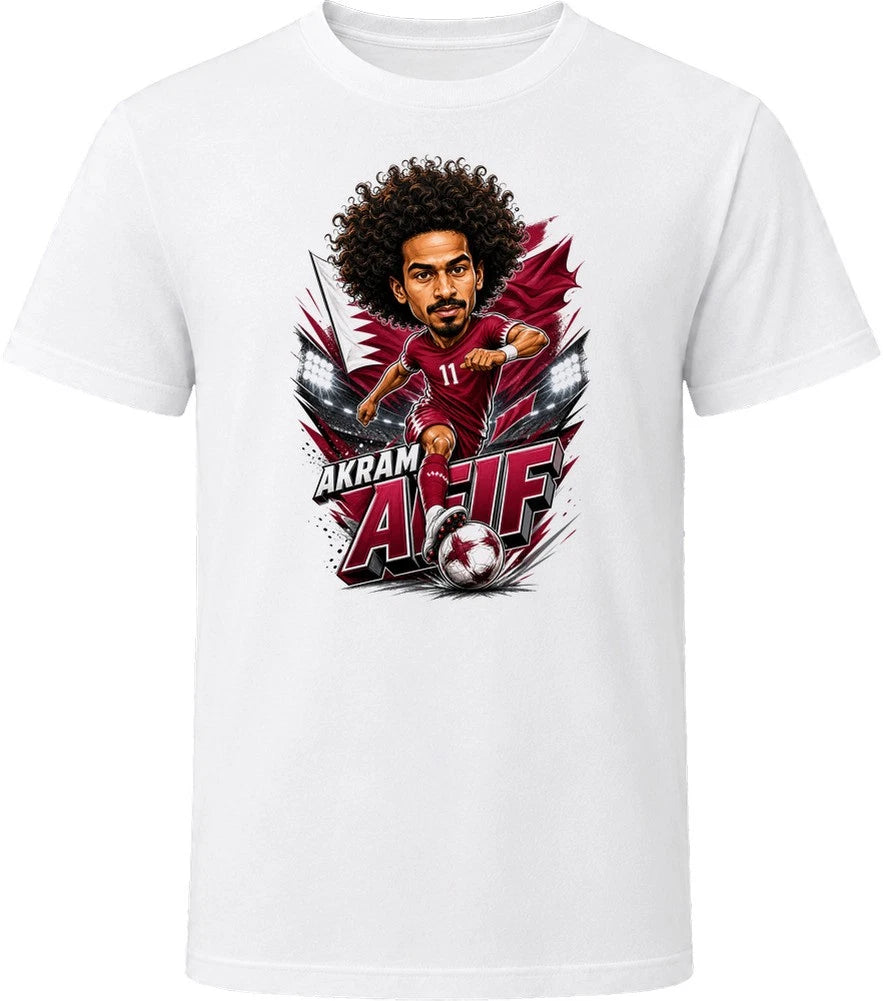 Akram Afif, Qatar Caricature Soccer 2026 T Shirt