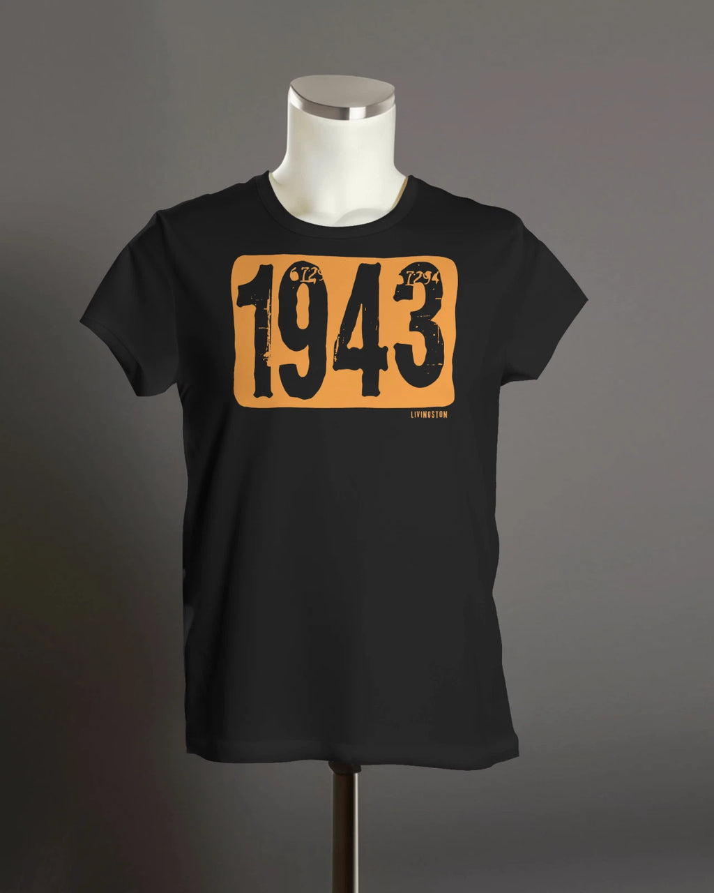 LIVINGSTON 1943 T Shirt | Founded | Unisex Organic | Grunge