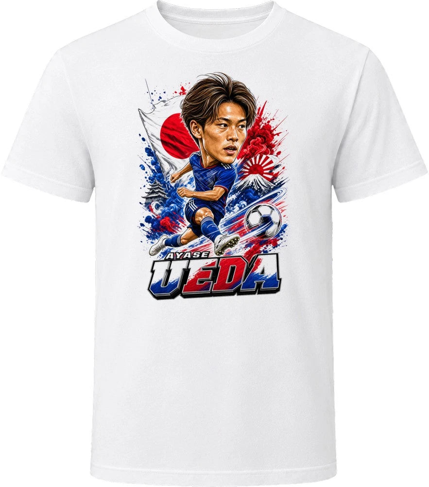 Ayase Ueda Japan Soccer Caricature 2026 World Cup T Shirt