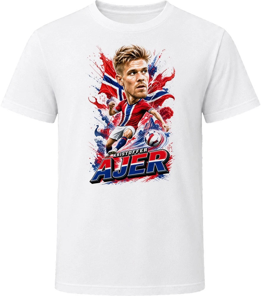 Kristoffer Ajer Norway Soccer Caricature 2026 World Cup T Shirt