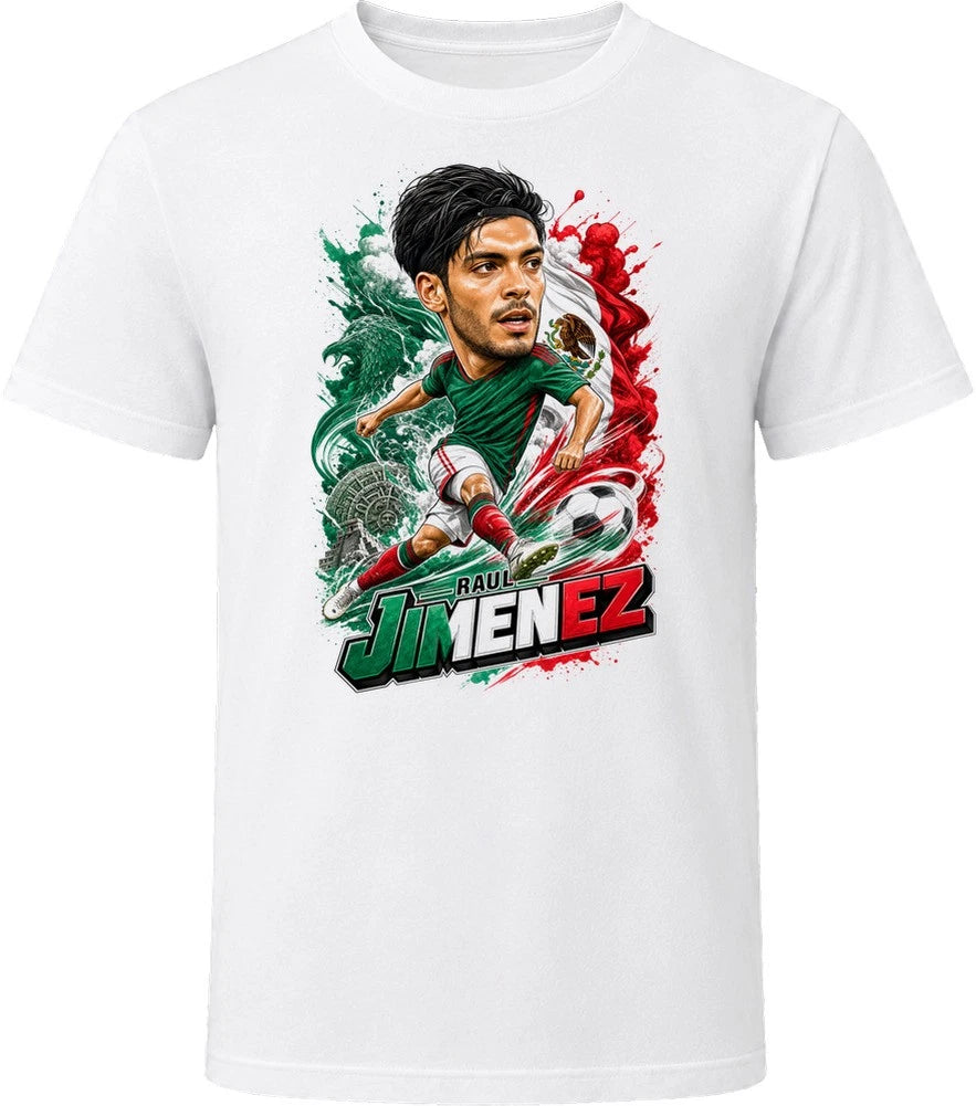 Raul Jimenez Mexico Soccer Caricature 2026 World Cup T Shirt