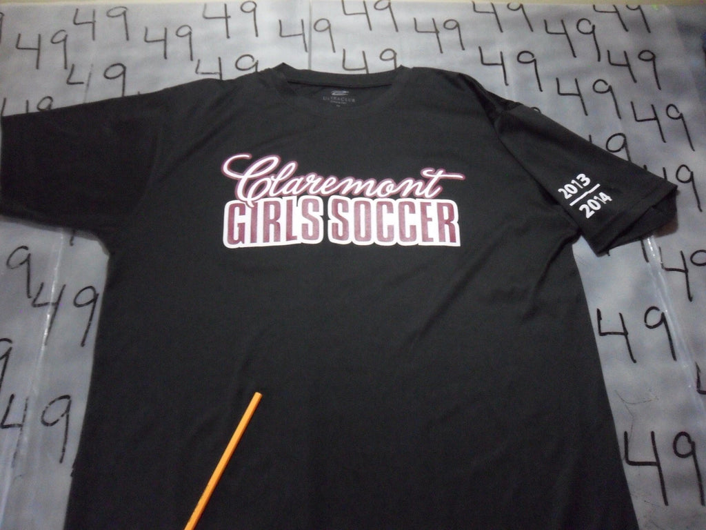 Medium Claremont Girls Soccer (snag) 100% Poly T Shirt