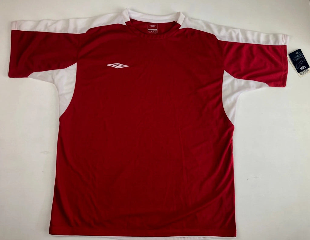 Vintage Umbro T-Shirt Soccer Jersey Red Mens Size XXL NWT