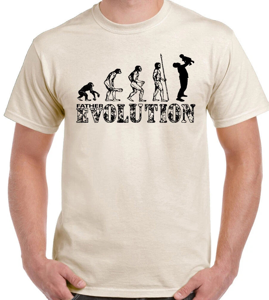 Father And Son Evolution Mens Funny T-Shirt Fathers Day Dad Daddy Stepdad Papa