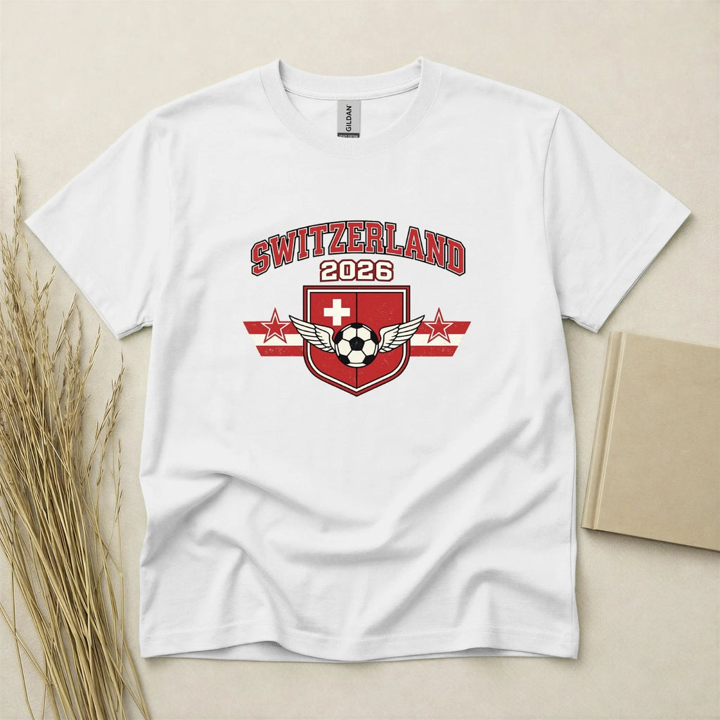 Switzerland 2026 Football Fan T Shirt Soccer Supporters Gildan Cotton Top