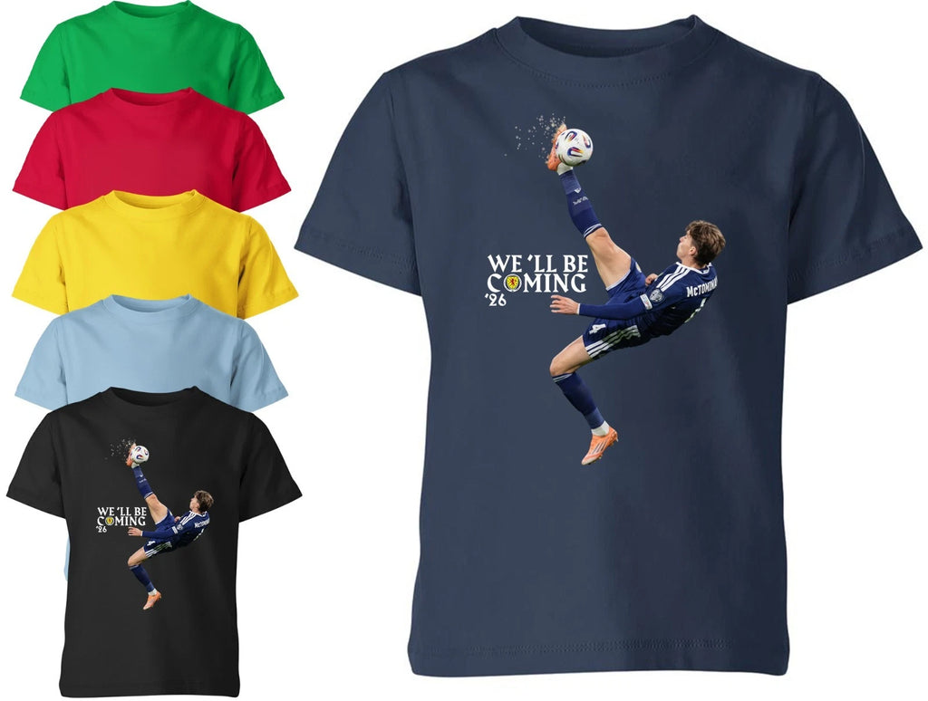Scotland Football World Cup 2026 Overhead Kick We'll Be Coming Unisex T shirt