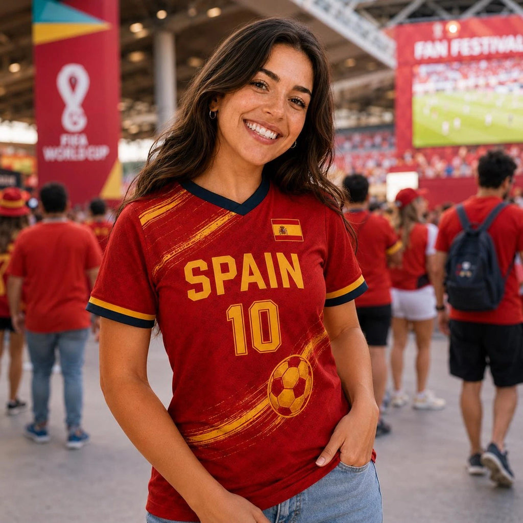 Personalized Spain Matching Football Shirts, Custom Soccer Jersey Shirt, Mother