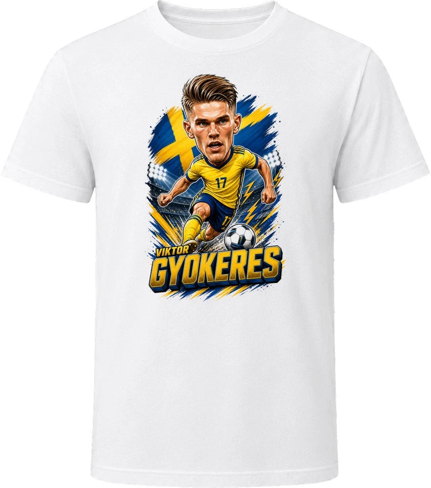 Viktor Gyokeres, Sweden Caricature Soccer 2026 T Shirt
