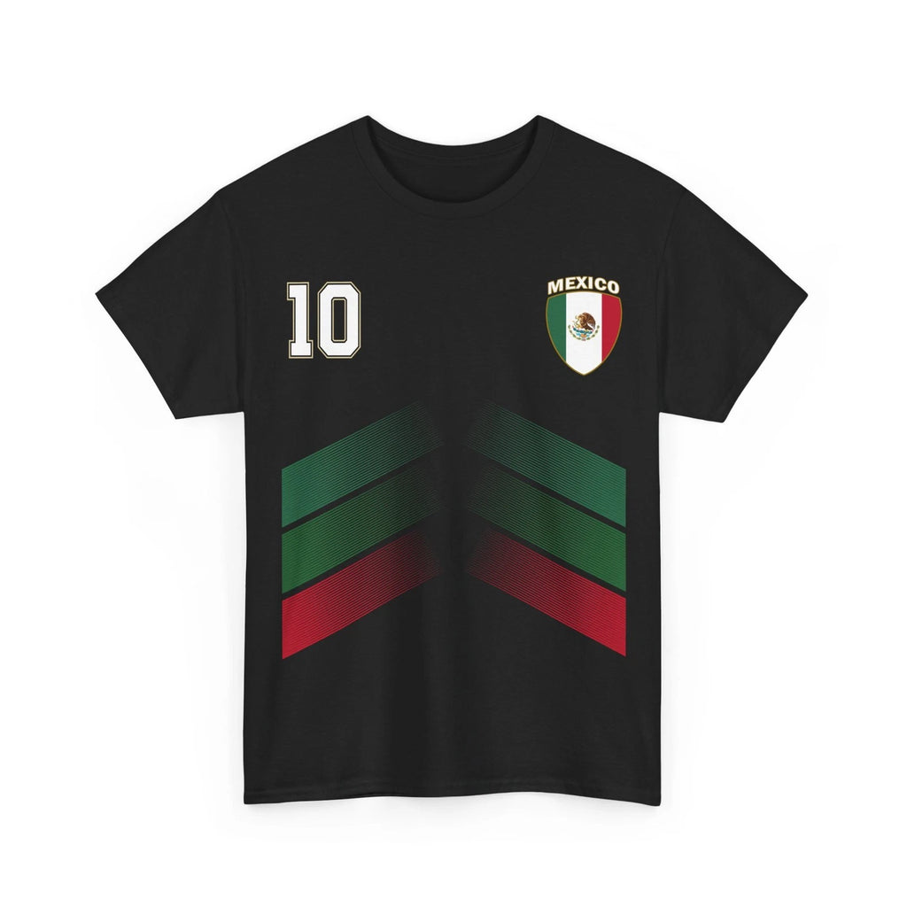 Mexico Soccer T-Shirt, Mexican Flag Soccer Jersey Number 10 Shirt