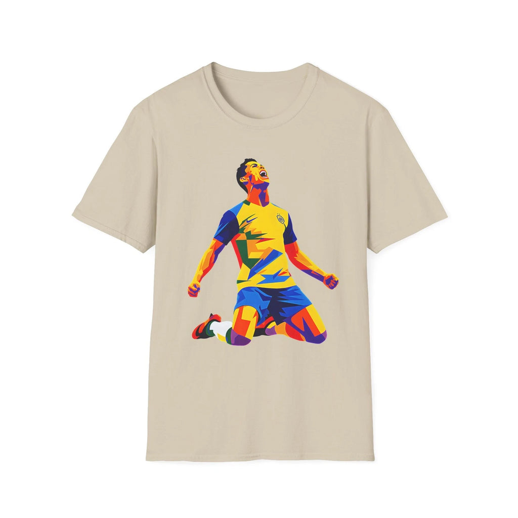 Cristiano Ronaldo Goal Celebration T-Shirt Colorful Soccer Player Graphic Tee