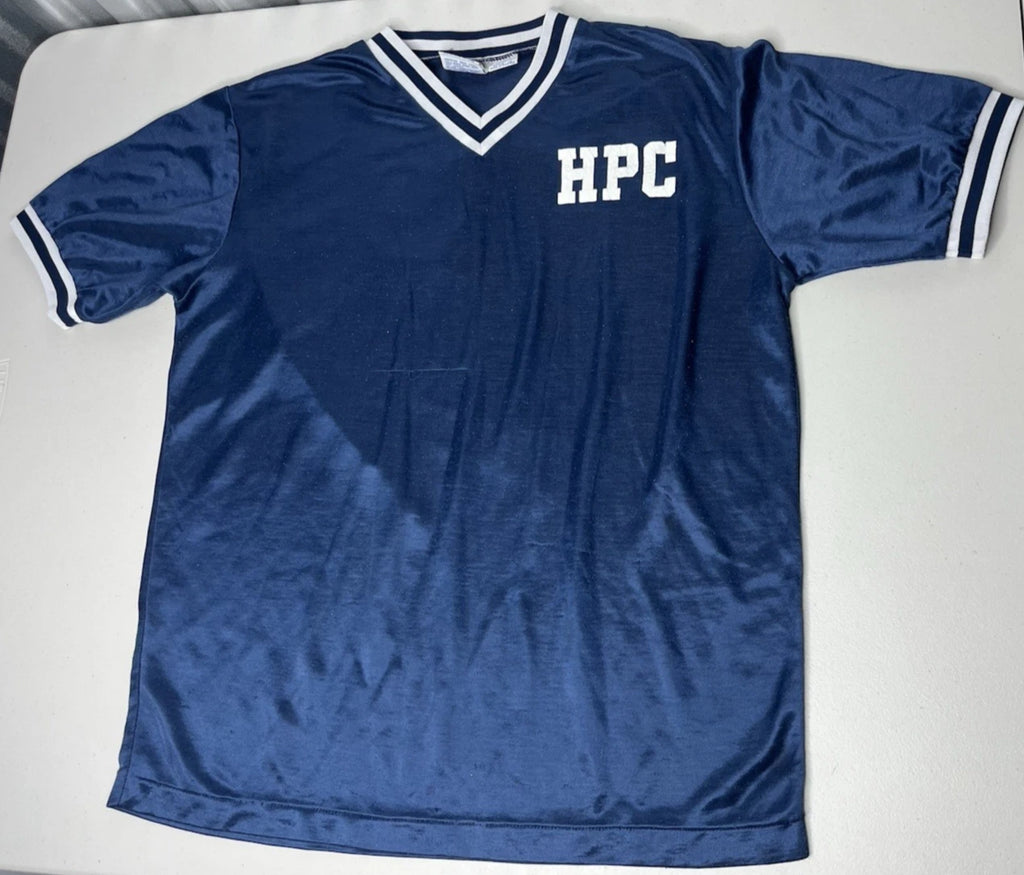 Union Jacks Retro HPC Jersey Blue Soccer-Style Shirt Top Adult Large Poly-Coton