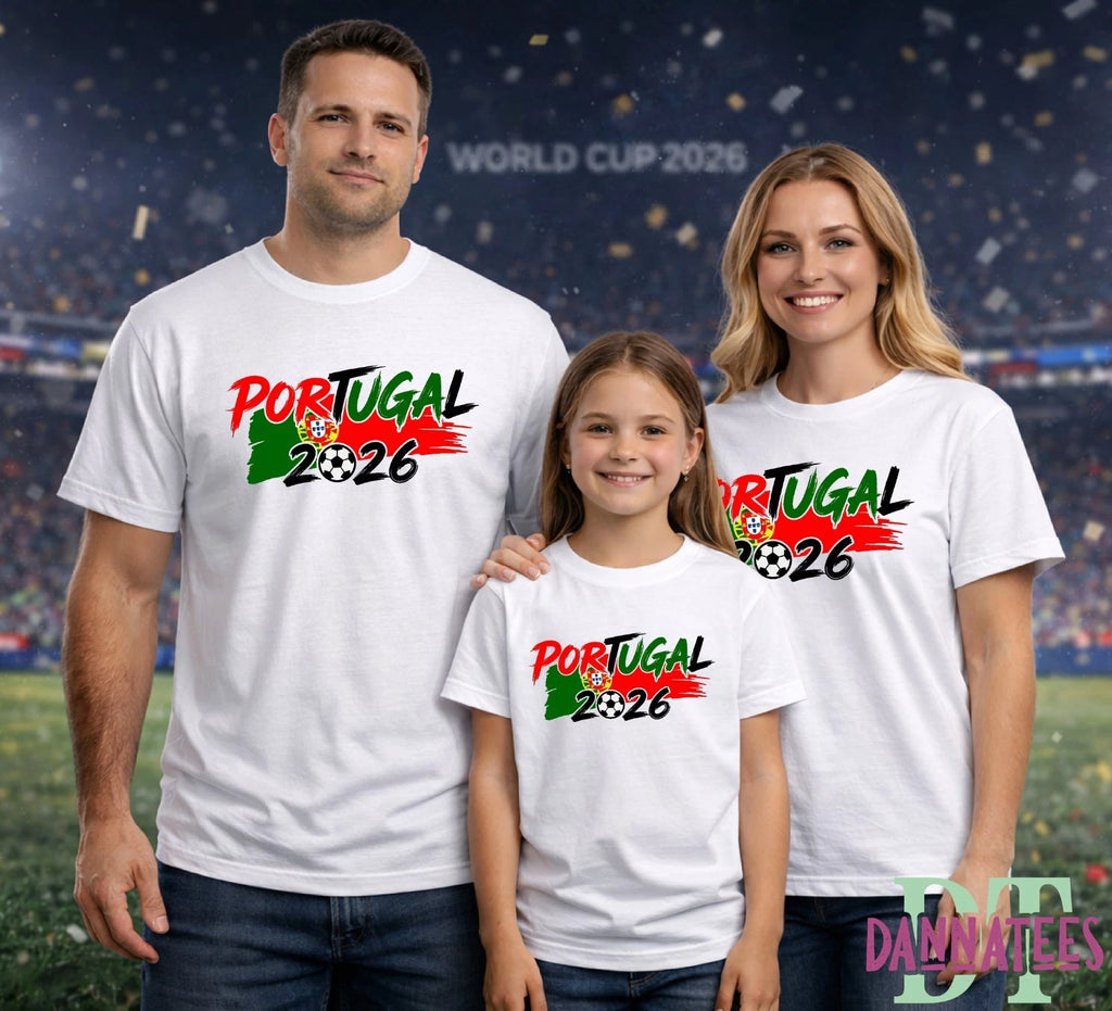 2026 PORTUGAL World Cup 26 Adult Kids T-Shirt Football Soccer T-shirts
