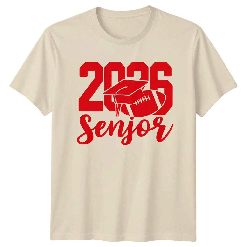 Senior 2026 T-Shirt Football Graduation Gift For Him And Her