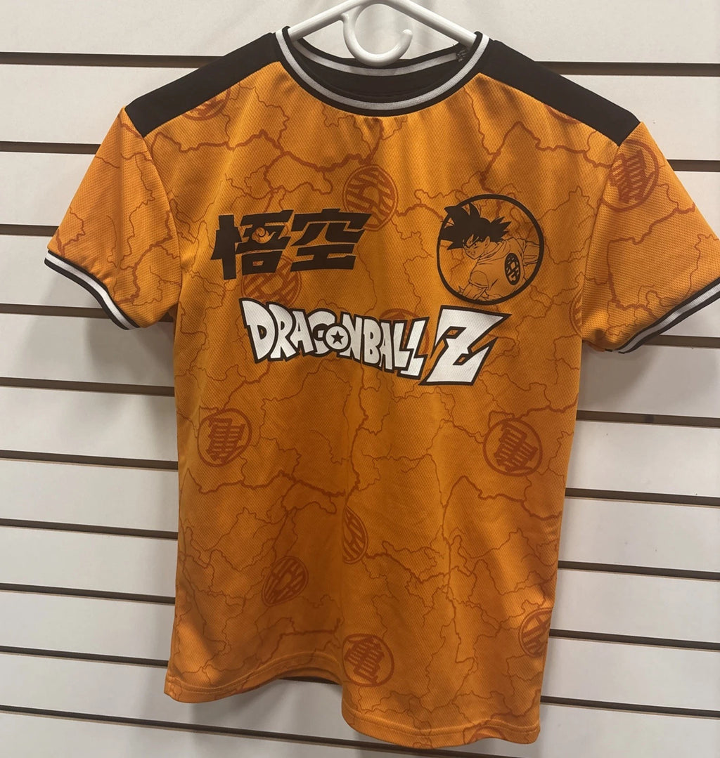Dragonball Z Orange Soccer Style Jersey Men Size Extra Small Kids XL. MINT COND