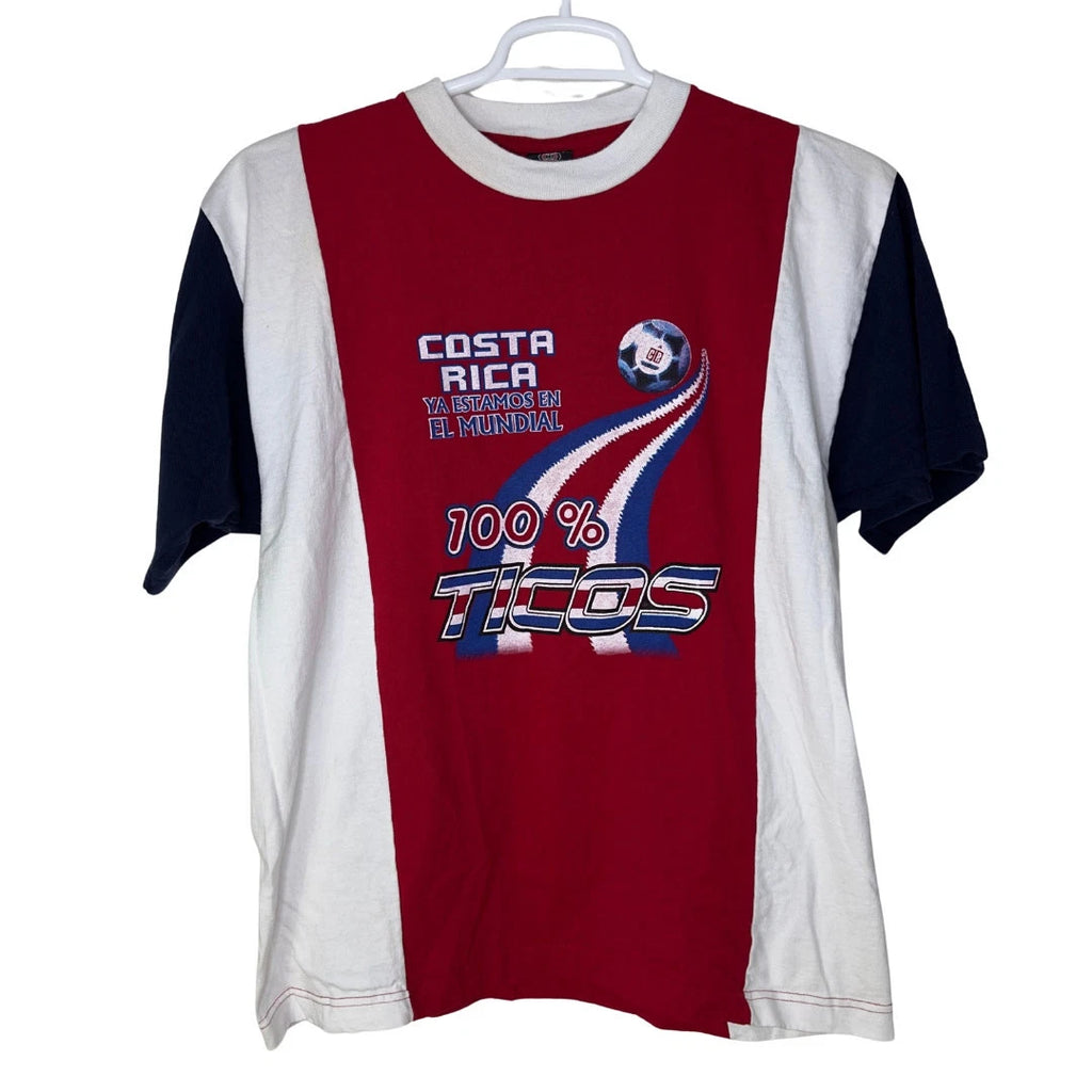 Vintage T Shirt Mundo Costa Rica Ticos Men's Large Soccer Futbol World Cup Y2K