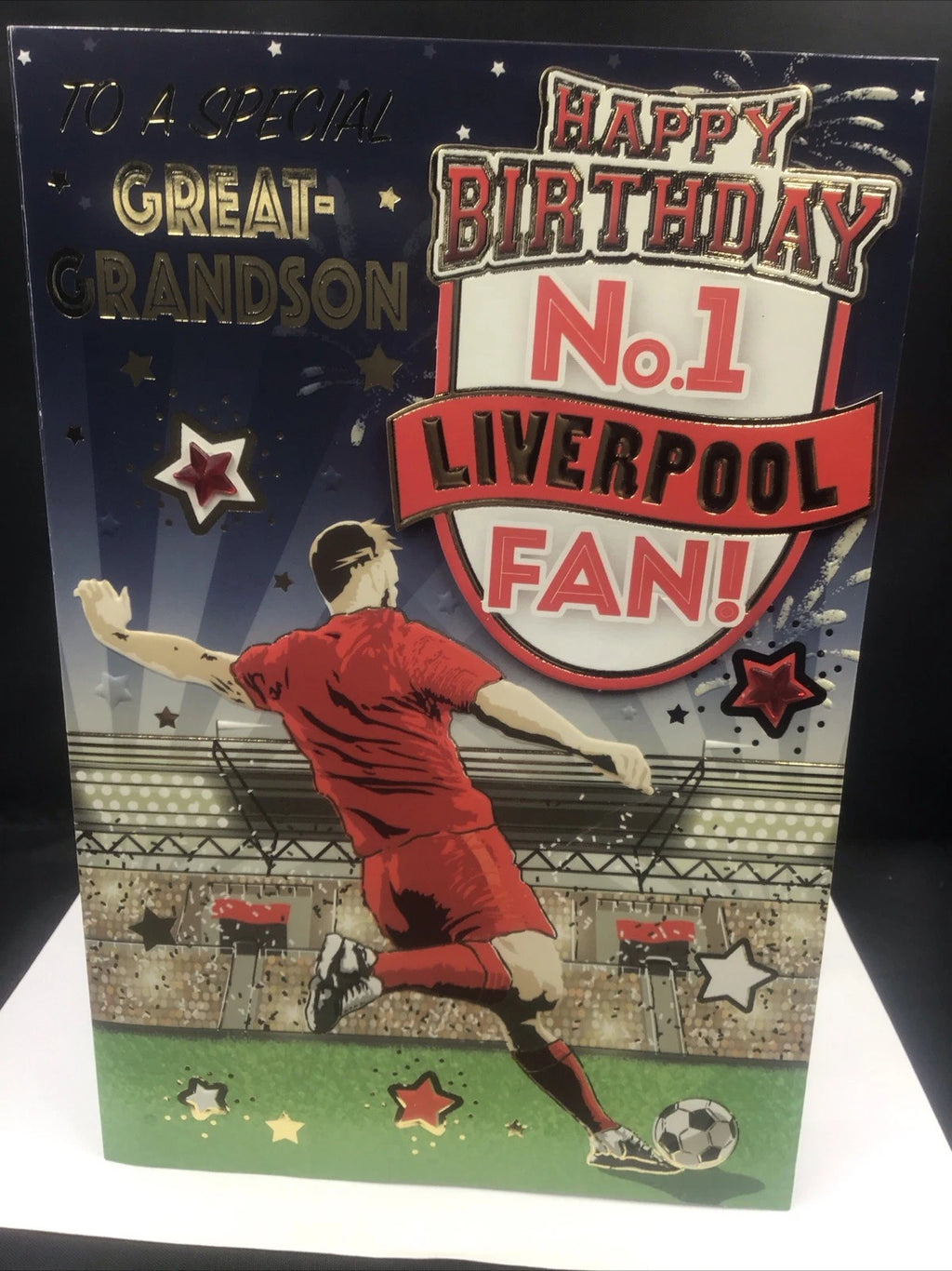 FRIEND FOOTBALL CARD LIVERPOOL (9"X 6") NUMBER ONE FAN