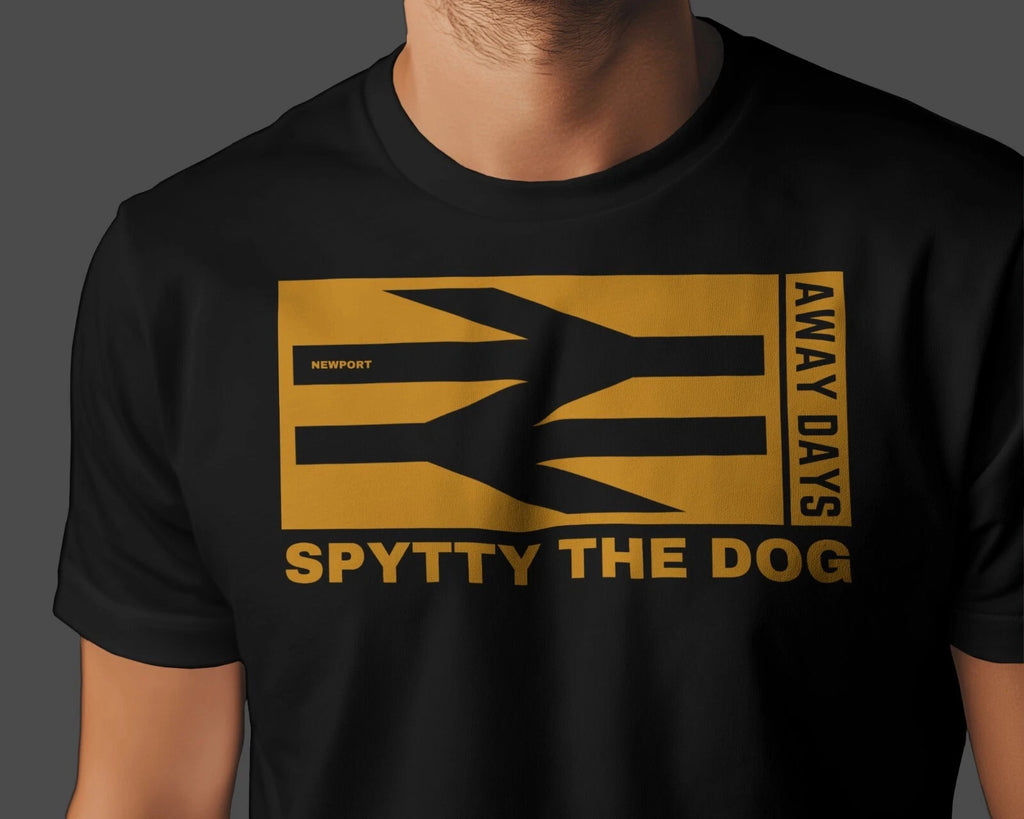 SPYTTY THE DOG Away Days T-Shirt | County Newport Exiles Port Amber Ironsides