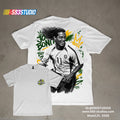 Ronaldinho Brazil Football Graphic T-Shirt Retro Soccer Legend Fan Tee