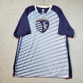Sporting Kansas City Jersey Men XL Blue MLS Soccer Round Neck Pullover Vtg