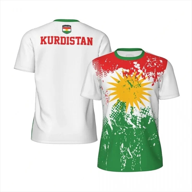 Kurdistan Football T-Shirts 2026 WORLD CUP Kurdish Pride Polyester Football