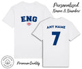 England ENG T-Shirt Personalised Name & No World Cup 2026 Kit Football 6 Nations