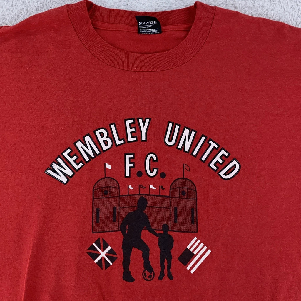 Vintage Wembley United F.C. Shirt Mens L/XL Soccer Football Stadium Graphic Tee