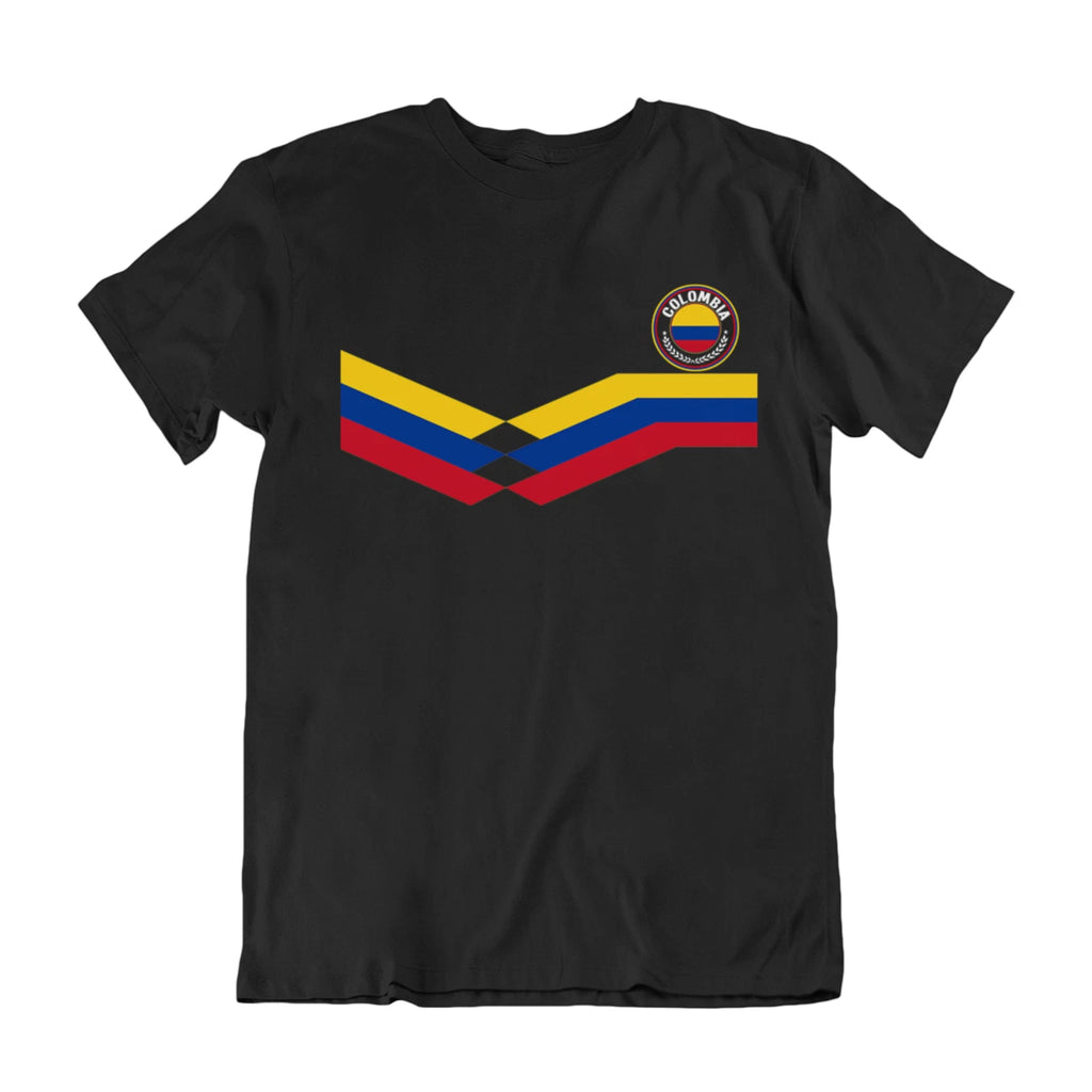 Mens COLOMBIA Retro Strip Copa America Football Tee 2026 Columbian T-Shirt