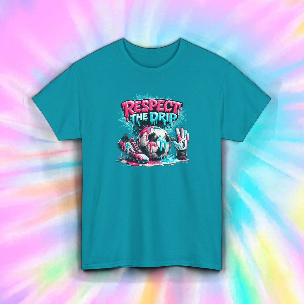 Respect The Drip Soccer T-Shirt Funny Soccer Player Goalkeeper Graphic Tee