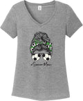 Mom Bun Soccer Mom Soccer Ball Headband Womens Sleeveless Shirt