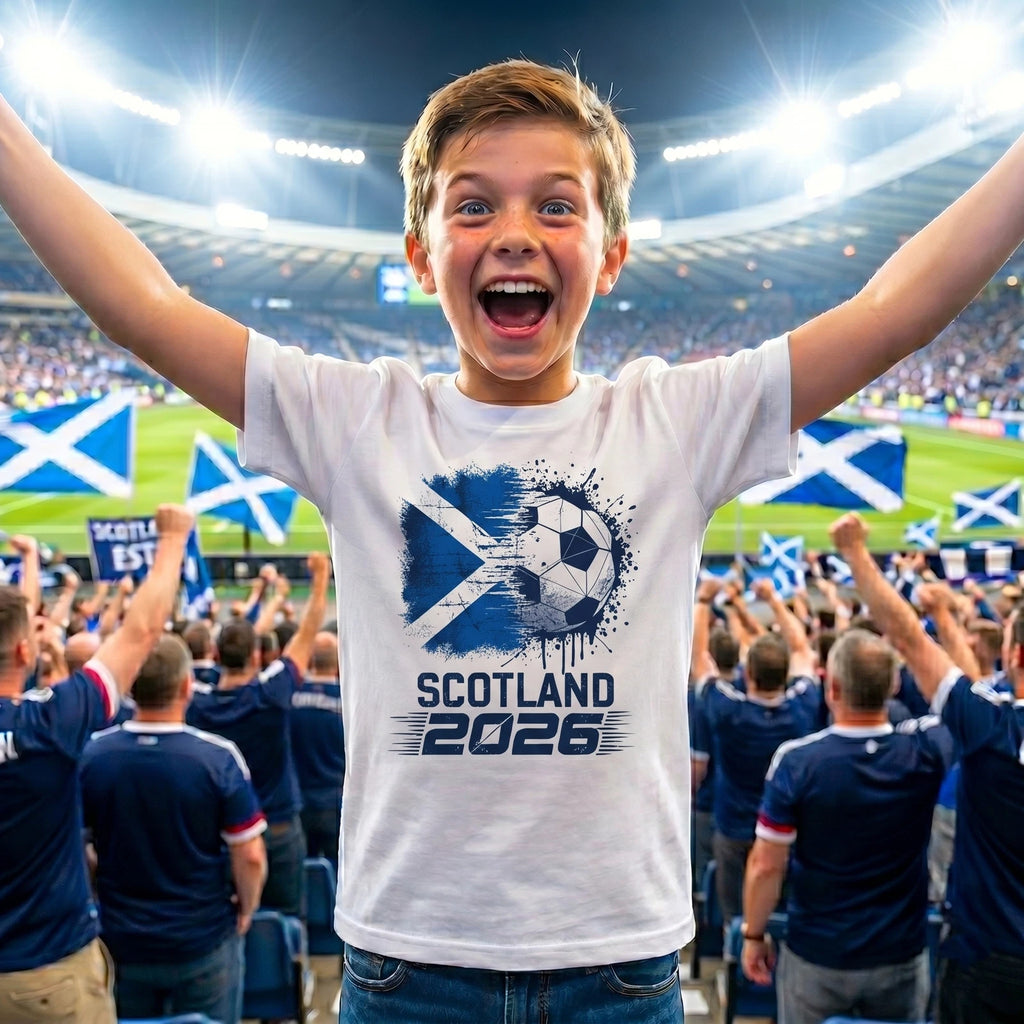 Scotland 2026 Football T Shirt, Scottish Soccer Supporter Gift