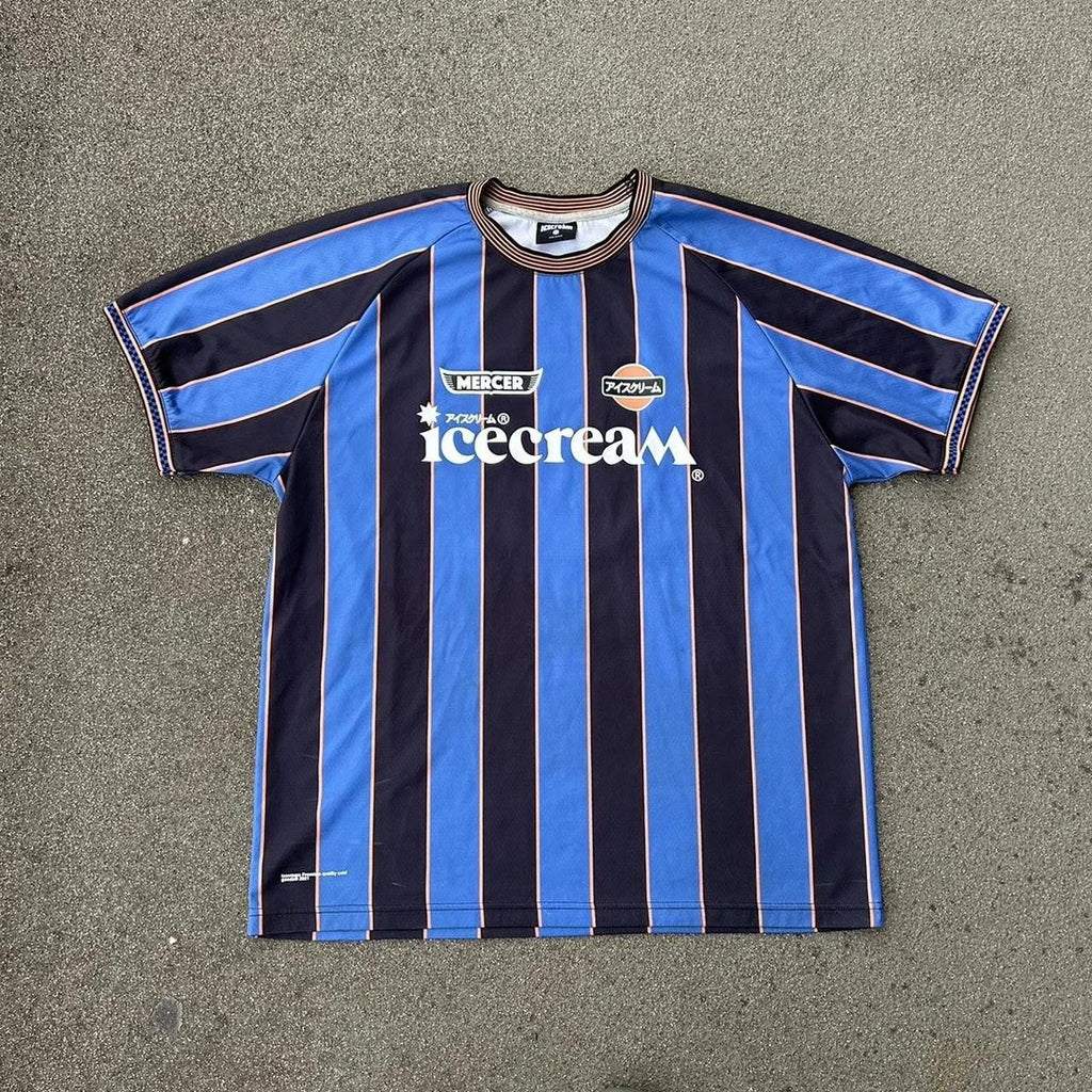 Billionaire Boys Club Ice Cream Play Time Soccer Jersey Size XL Blue Mercer #9