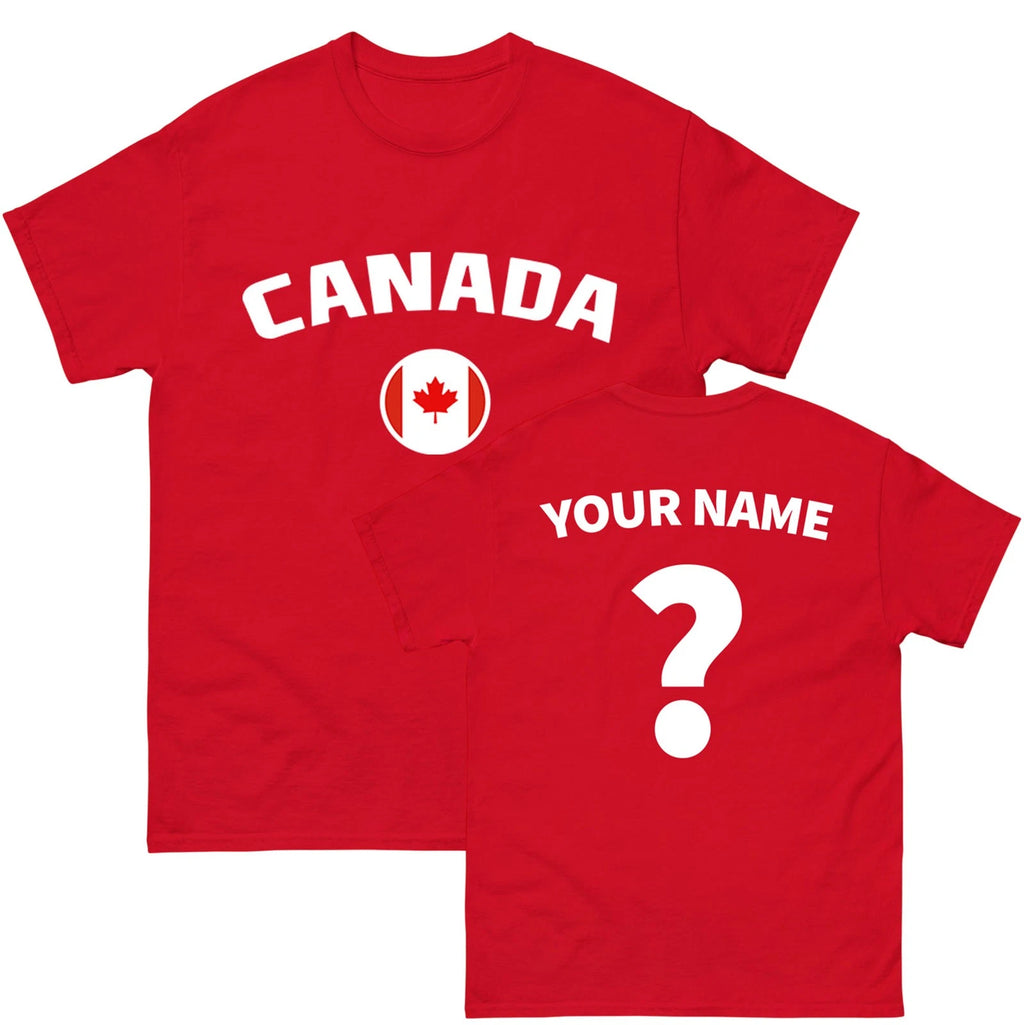 Personalised Canada football T  Shirt,Custom football Name and Number Unisex Tee
