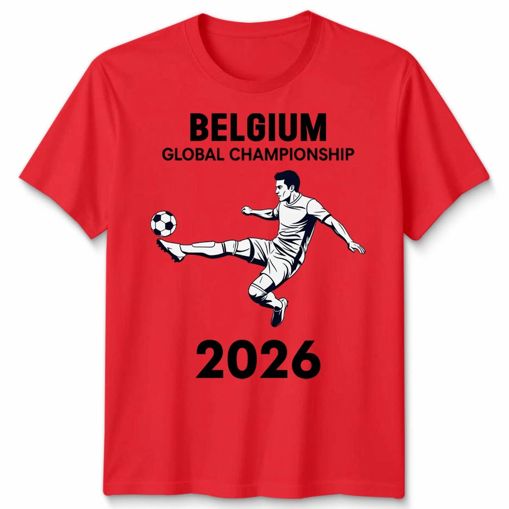 Belgium Country Pride Unisex T Shirt Football Soccer Fan Mens Womens Tee