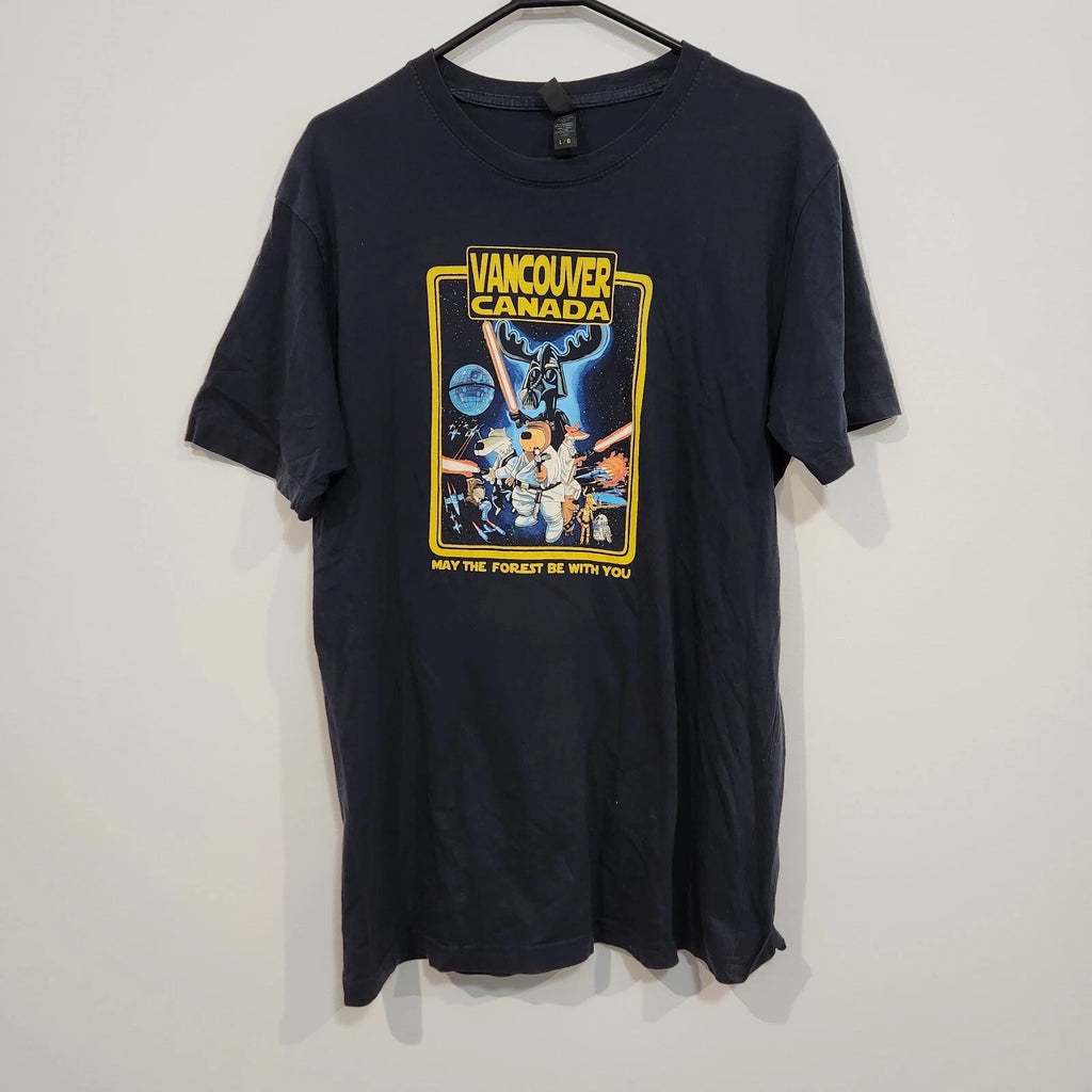 Vancouver Canada May the Forest Be With You Tourist T-Shirt Men’s Size Large