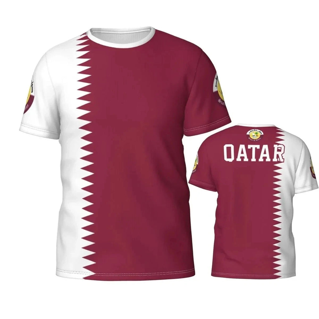 Qatar Breathable Football Jersey Unisex World Cup 2026 Soccer T-Shirt