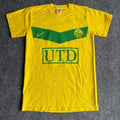 Manchester United 4 Life Newton Heath FC T-Shirt Yellow Green Small Soccer Tee