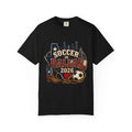 Soccer in Dallas 2026 T-Shirt | Texas Skyline, Cowboy Boot & Ball