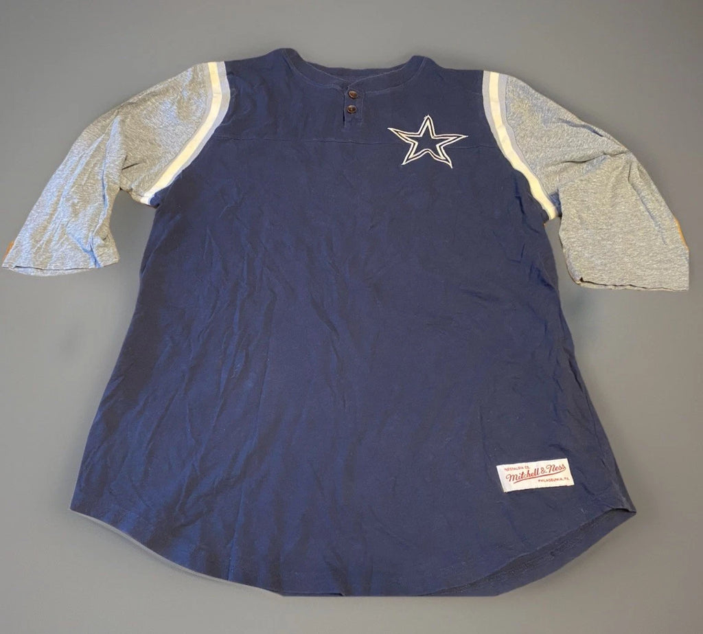 Mitchel & Ness Dallas Cowboys Long Sleeve Shirt Throwback Size XL