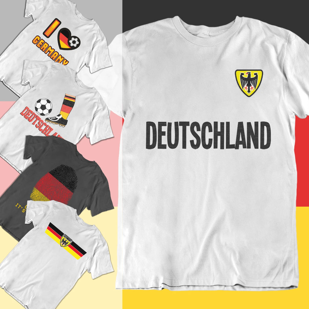 Adults or Kids Choice Of GERMANY Football T-Shirts German World Cup 2026 Unisex