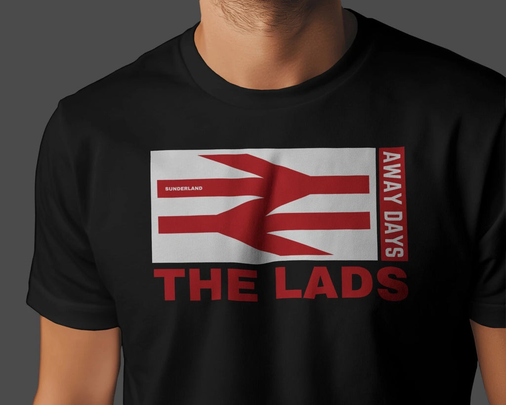 THE LADS Away Days T-Shirt | Sunderland Mackems Black Cats Tyne Wear Roker