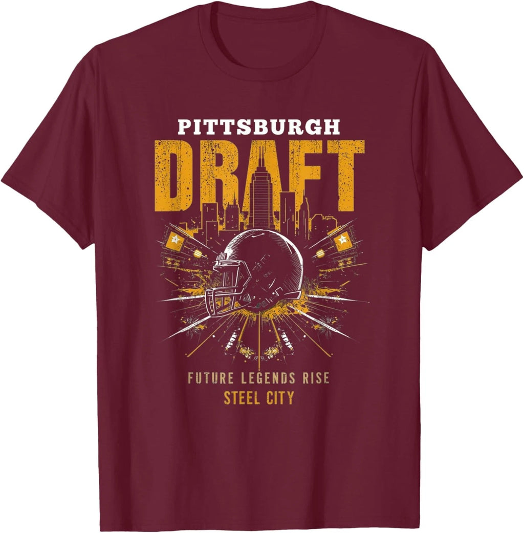 Pittsburgh Draft 2026 Football Skyline Helmet Future Legends Unisex T-Shirt